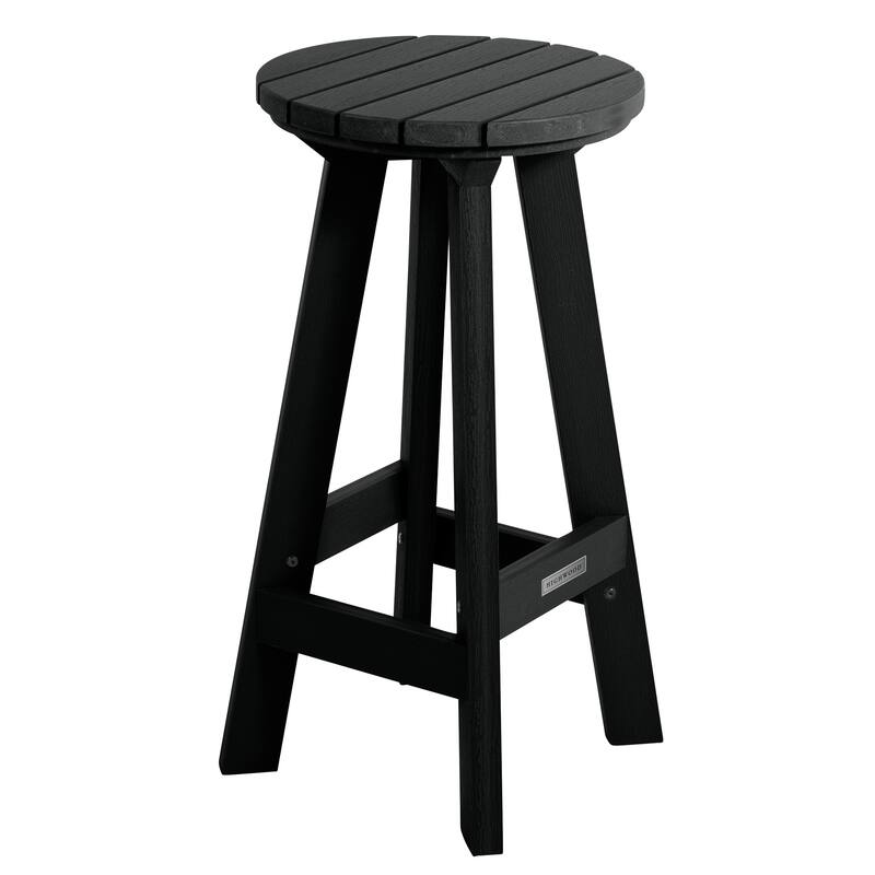 HIGHWOOD Birch Round Bar Height Stool - N/A - Black