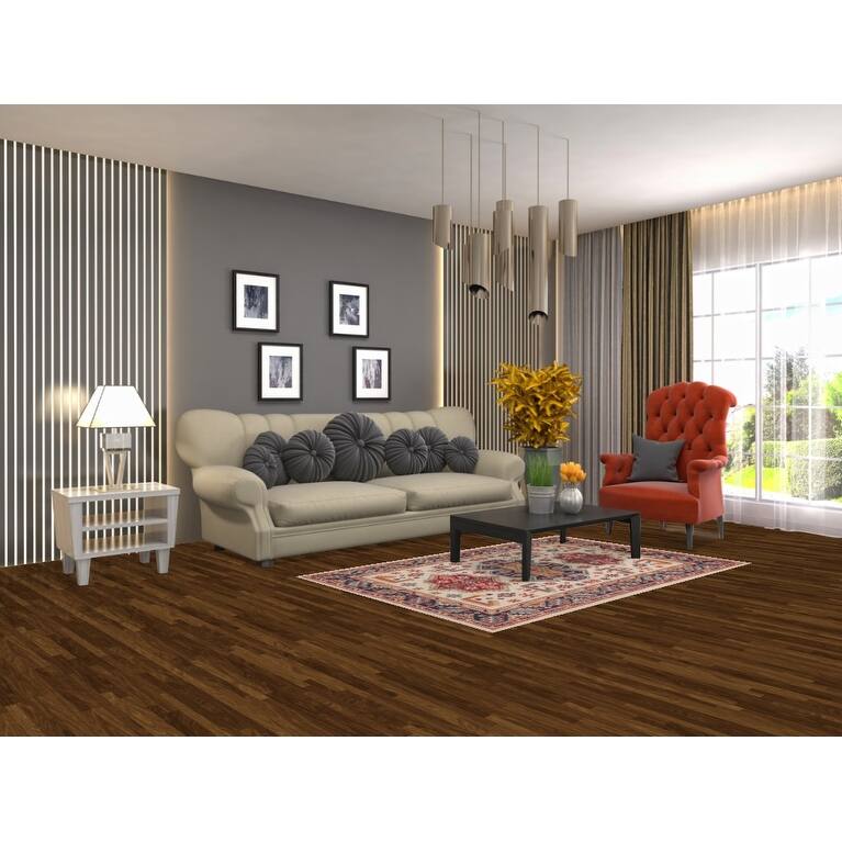 Kazak Area Rug Hand-Knotted Oriental Wool Carpet - 3'11" x 6'0"