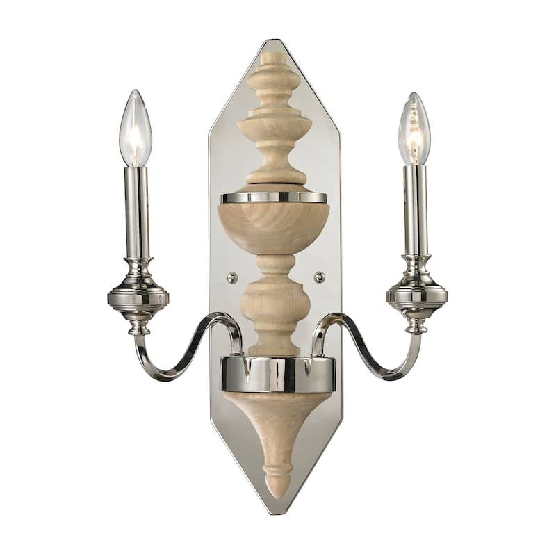 Stratford 20" High 2-Light Sconce - Chrome - 20 inch Tall - 20 inch Tall - Chrome