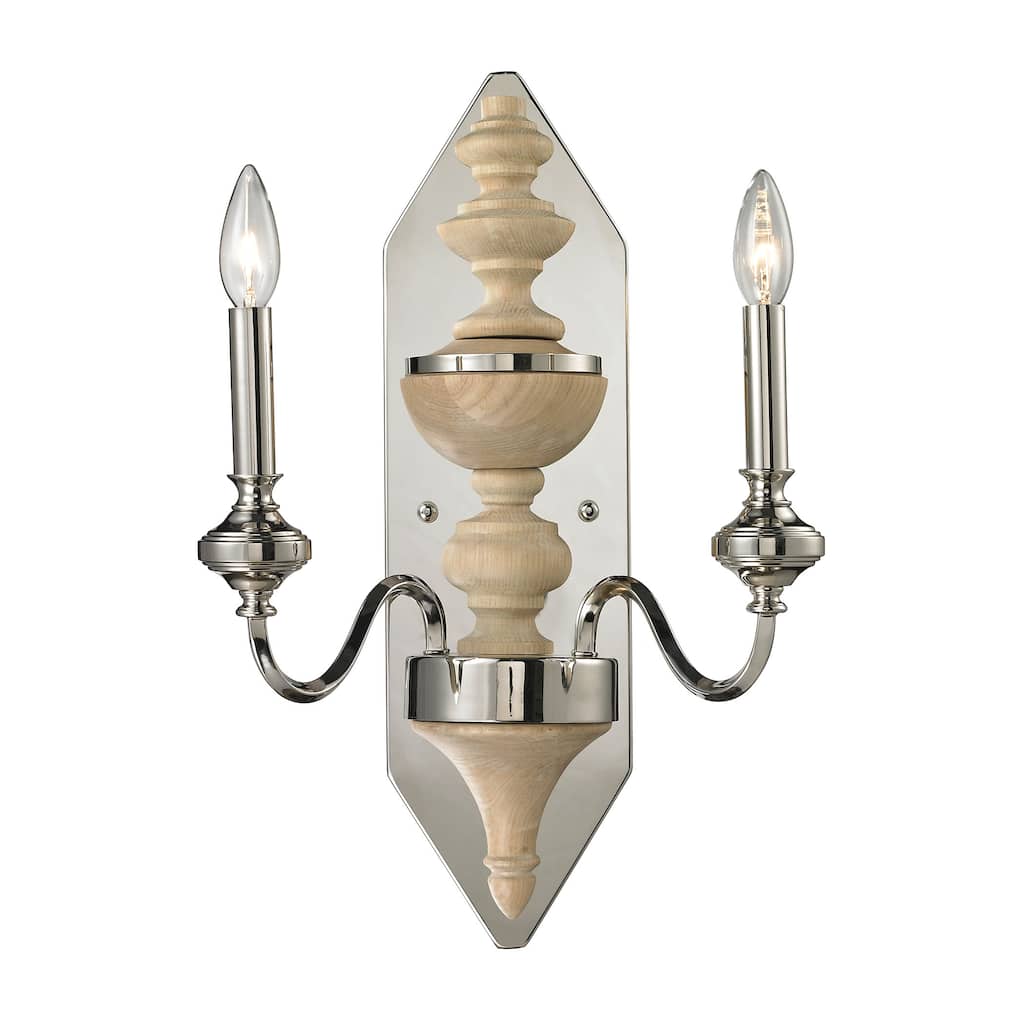 Stratford 20" High 2-Light Sconce - Chrome - 20 inch Tall