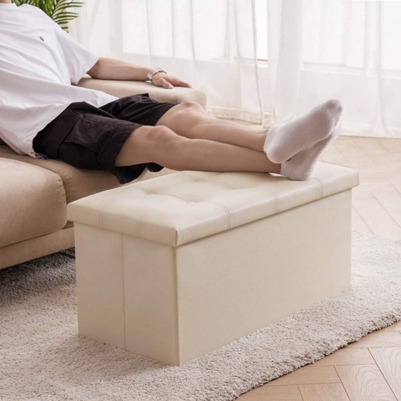 30 inches Folding Storage Ottoman 80L