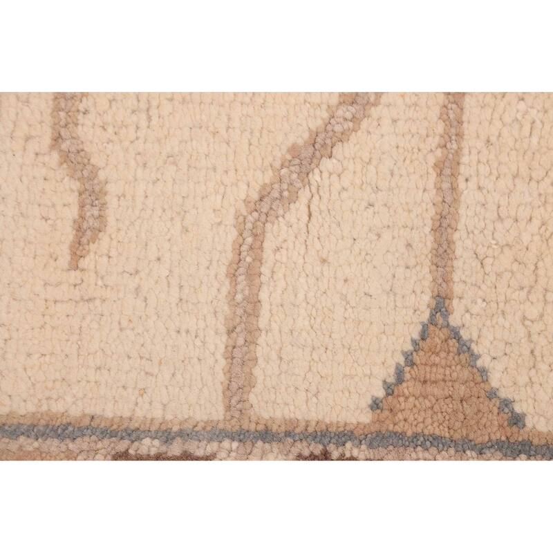 ECARPETGALLERY Hand-knotted Royal Oushak Ivory Wool Rug - 9'1 x 11'10