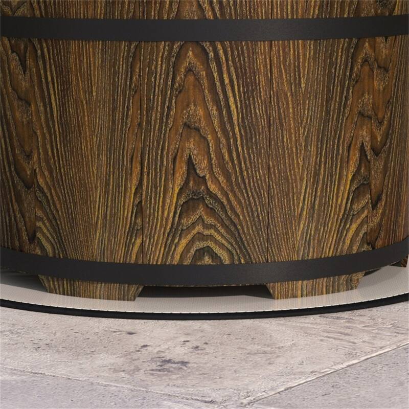 Smokeless Wood Burning Fire Pit with Fireproof Mat Outdoor Patio Heater Magnesium Oxide - 20.5" Dia. x 15.25" H