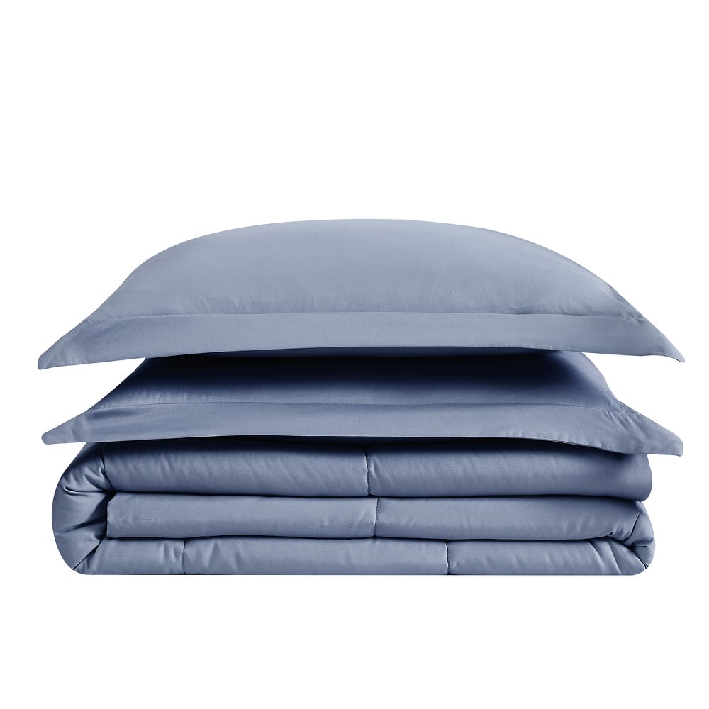 London Fog Garment Wash Solid 3 Piece Comforter Set