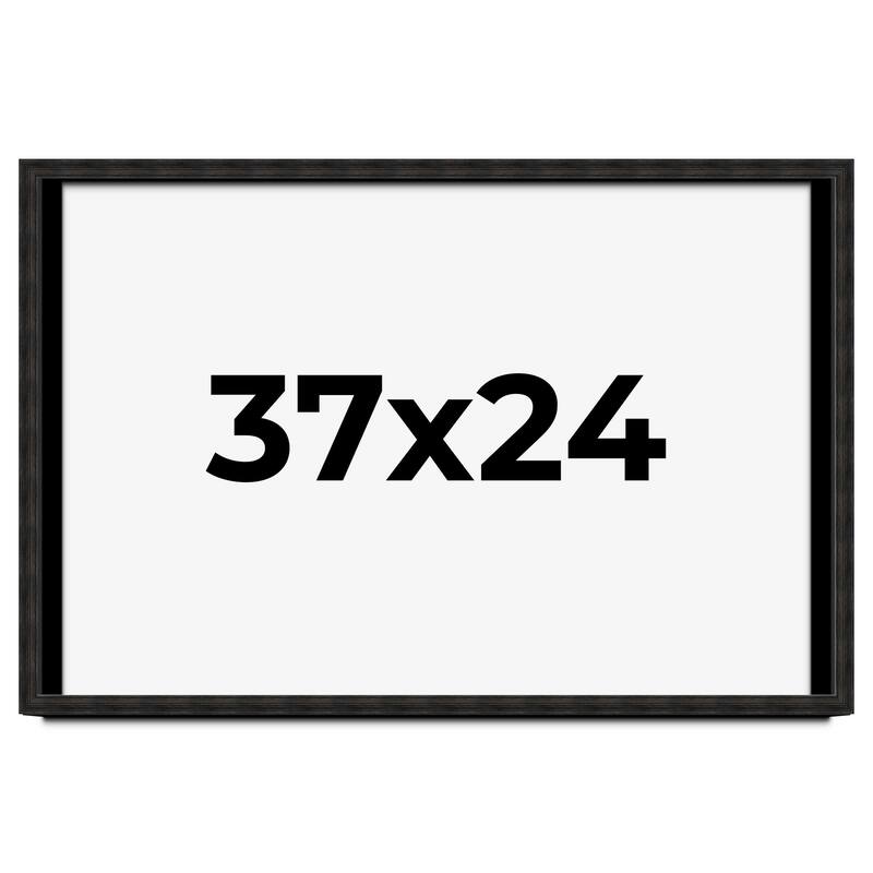 37x24 Shadow Box Black Rustic Barnwood Display Frame | 1.125 Inch