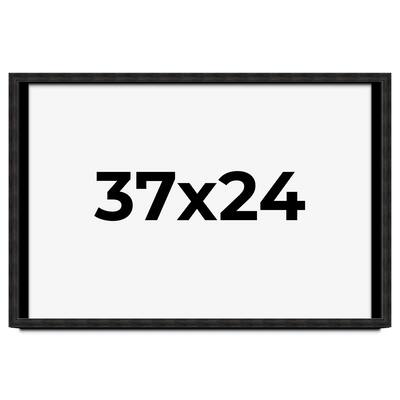 37x24 Shadow Box Black Rustic Barnwood Display Frame | 1.125 Inch