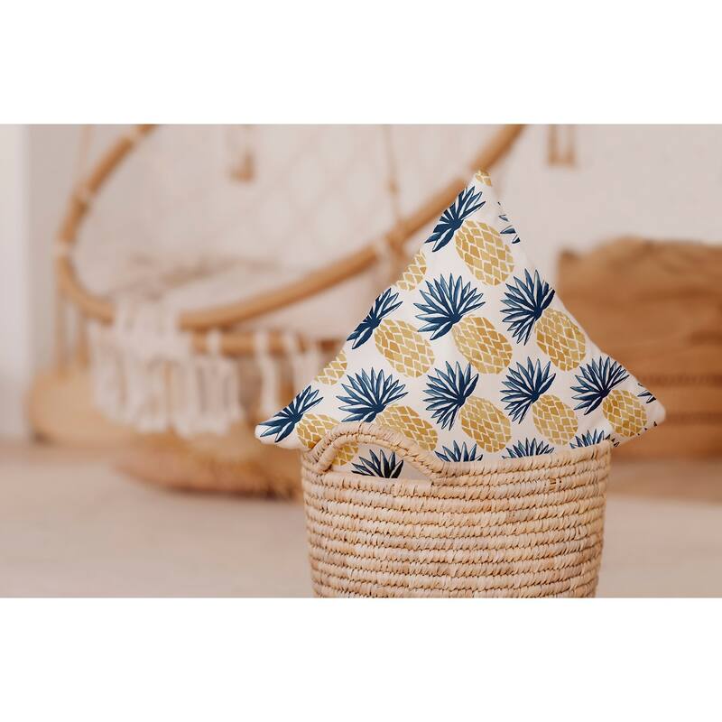Pineapple Stripes, Geometric Print Outdoor Pillow