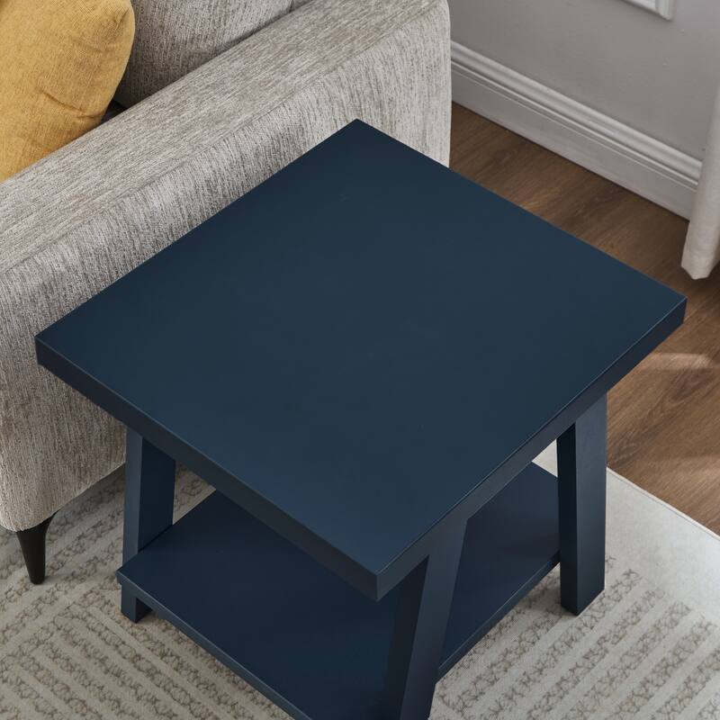 The Gray Barn Cedar Ridge Contemporary Replicated Wood Shelf End Table