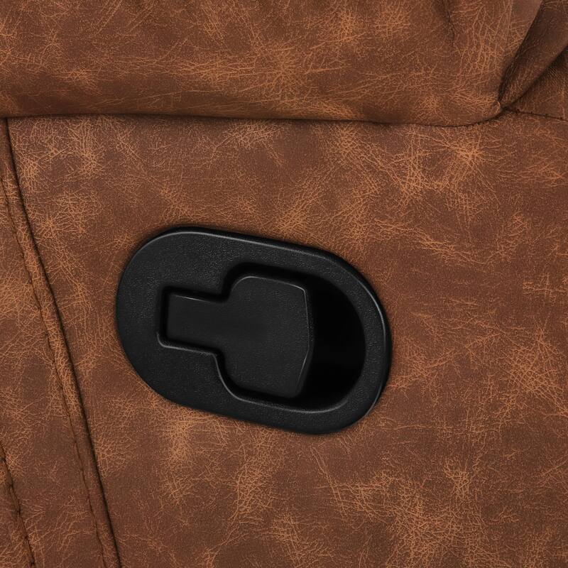 Faux Leather Recliner Sofa, Classic And Traditional Manual Recliner Chair With Comfortable Arms And Single Sofa For Living Room