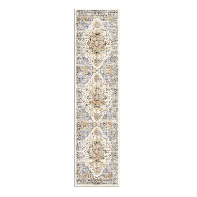 HomeRoots Medallion Traditional Rectangle Area Rug
