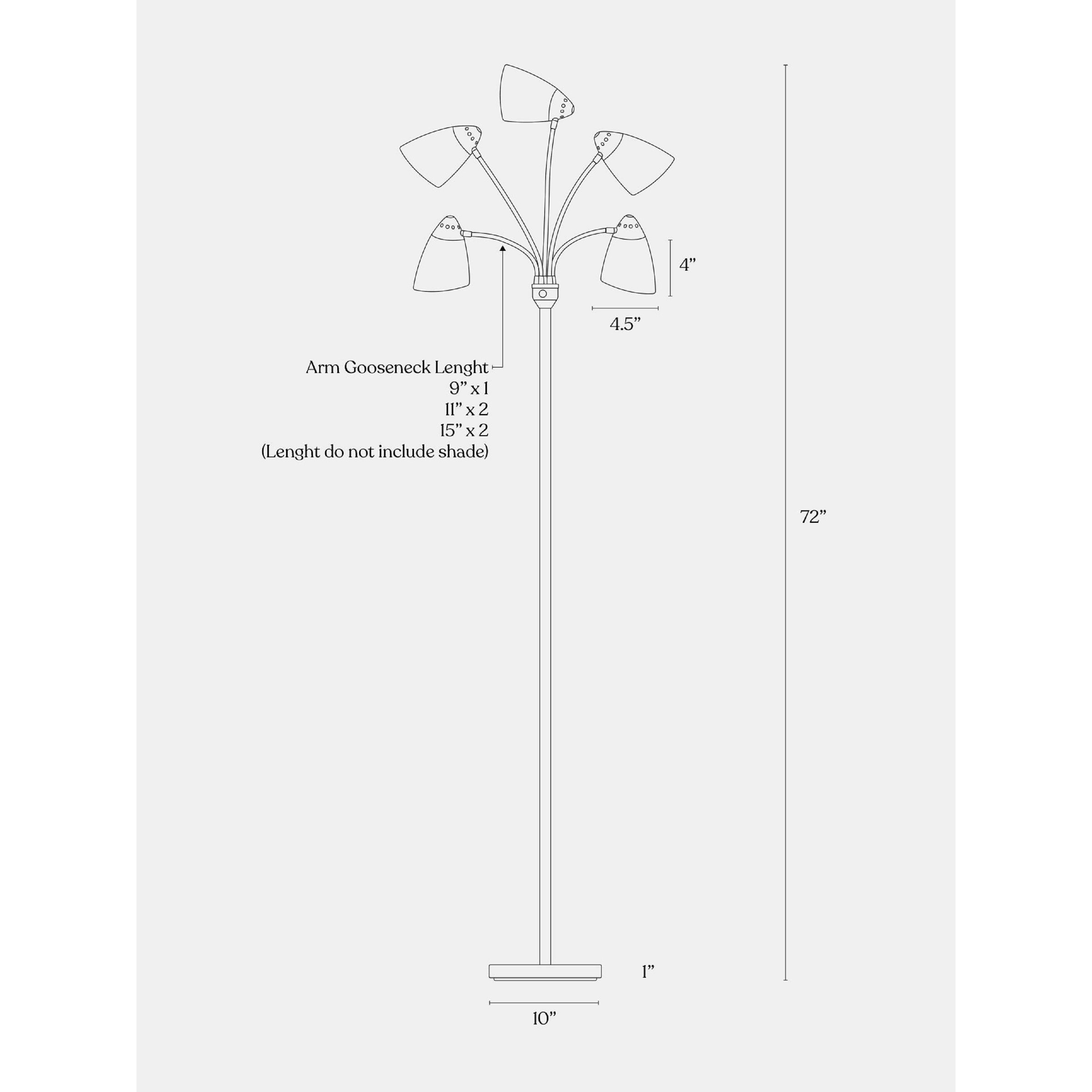 Brightech medusa led shop floor lamp