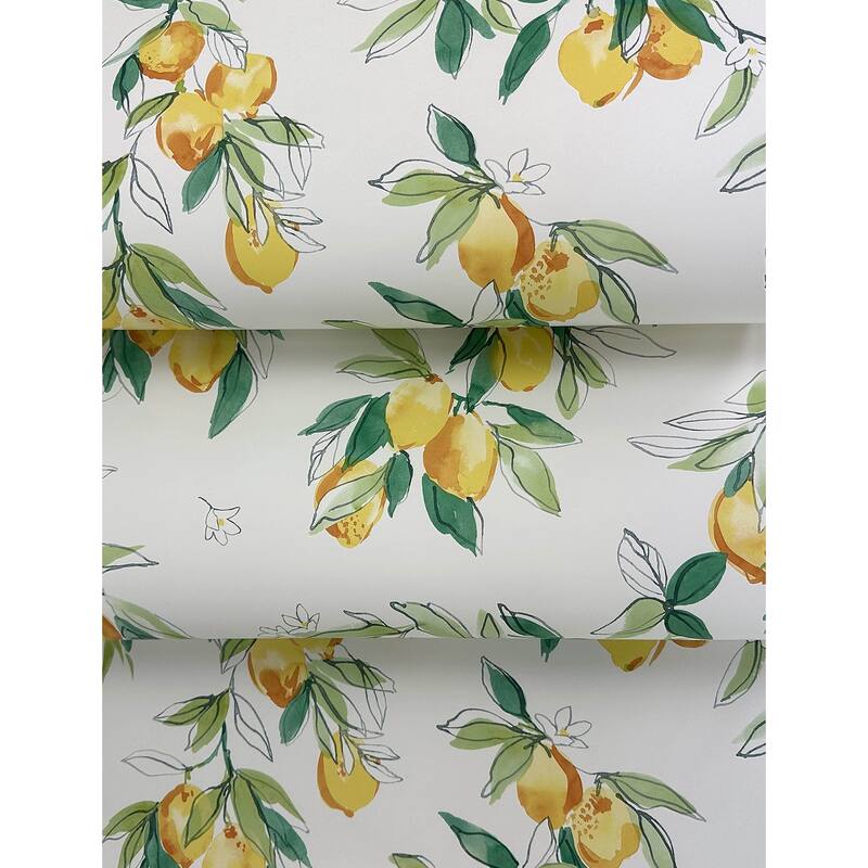 Chesapeake Lemonade Yellow Citrus Wallpaper