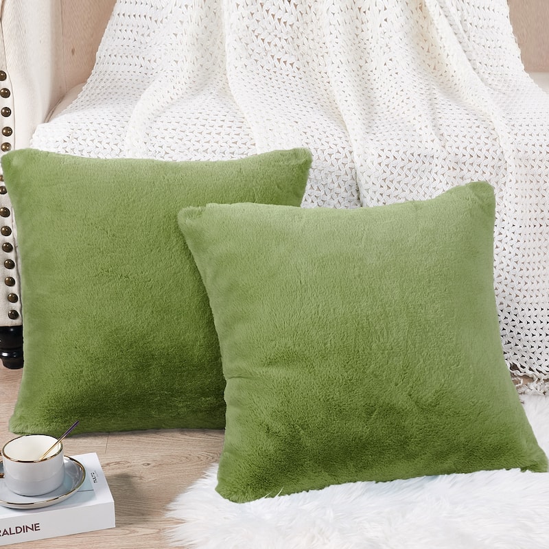 Home Soft Things FoxFauxFur Pillow Shell Set 2pcs 20"X20"