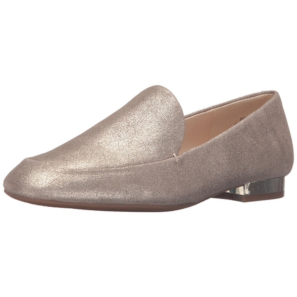 Nine West Womens Xalan Leather Square Toe Loafers