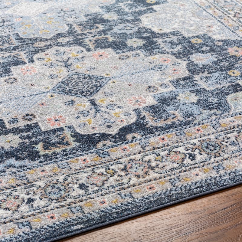 Livabliss Lavadora Traditional Medallion Washable Area Rug