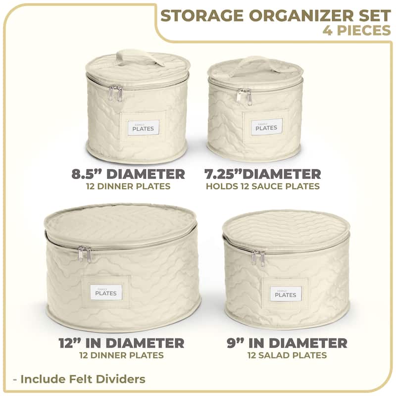 Dinnerware Quilted Storage Set (4 Pc)