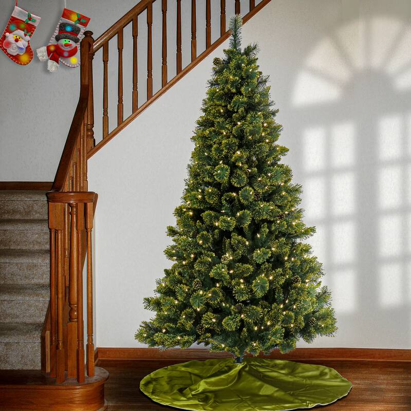 National Tree Company 7 ft. Pre-Lit Maine Pine Tree with LED Lights - 7 Foot