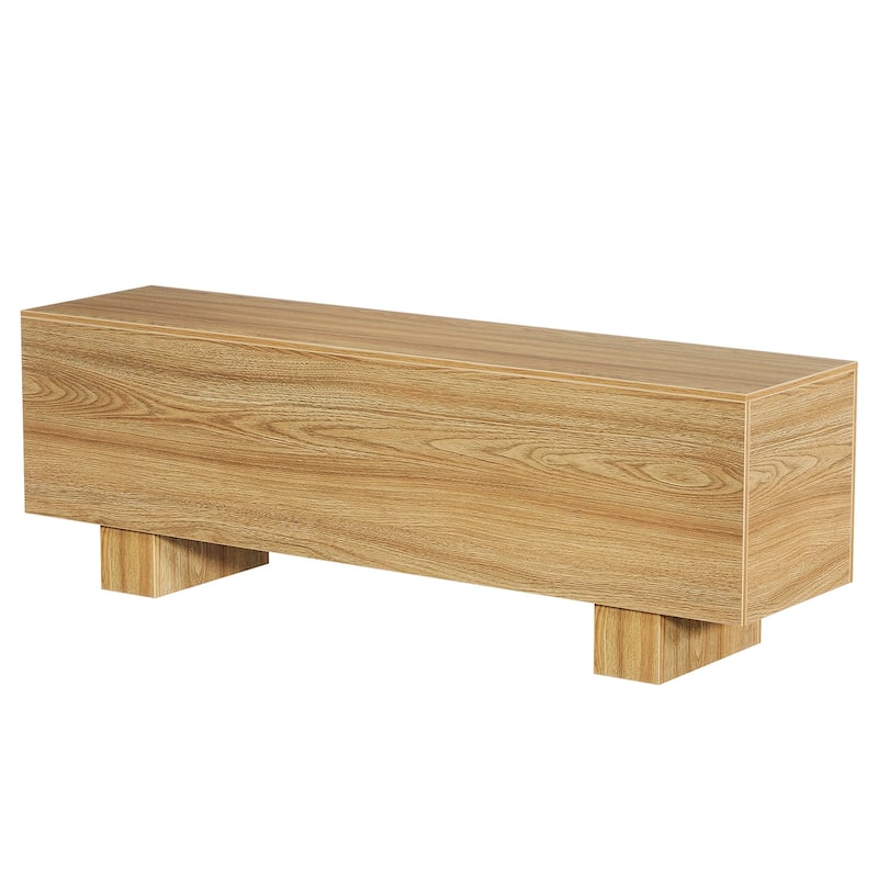 Industrial Farmhouse Entryway Bench Wooden End of Bed Bench