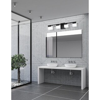 Shop Eglo Vente 4 Light Led Bath Vanity Light W Matte Black