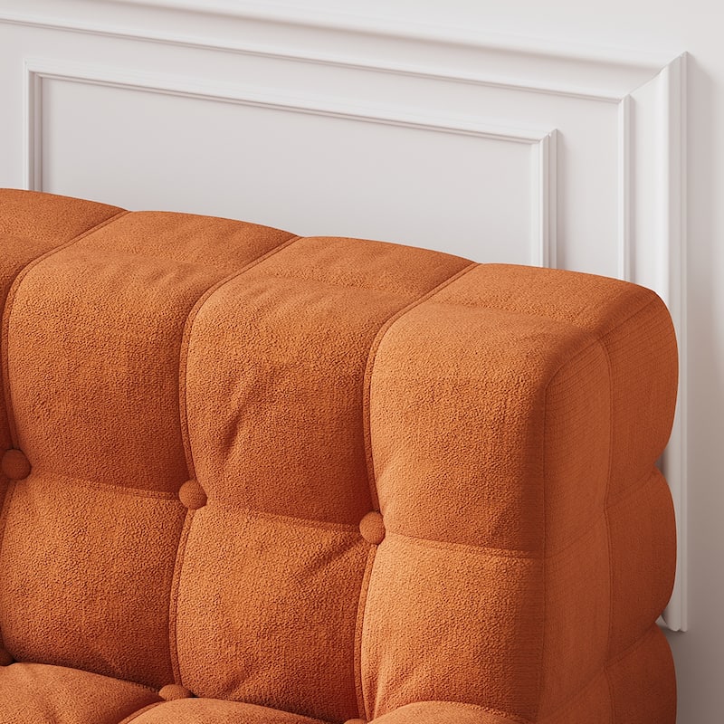 JASIWAY Modern Corduroy Fabric Upholstered Sofa