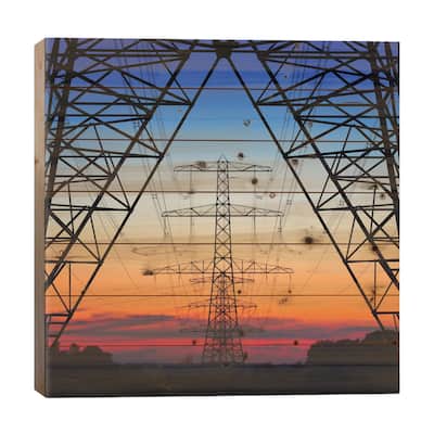 Electric Coloured Sky Print On Wood by Riekus Reinders - Multi-Color