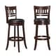 preview thumbnail 10 of 21, Rovinj Upholstered Back Swivel Bar Stool - Barstool Cherry-Lattice Back