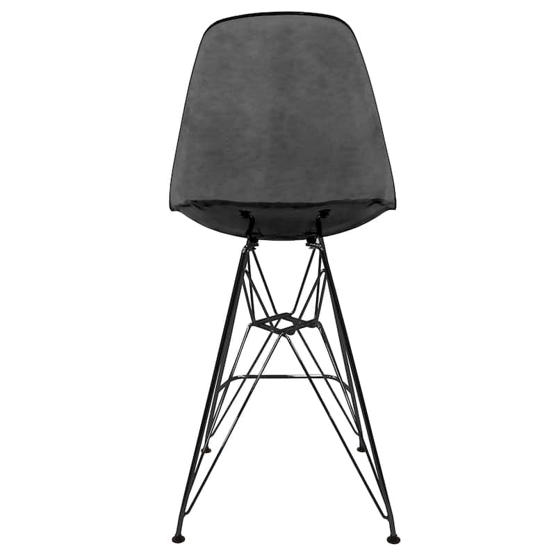 ABS Resin Barstool with Black Steel Base Cresco Series by LeisureMod