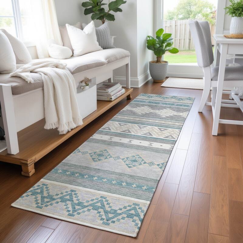 Machine Washable Indoor/ Outdoor Global Heston Chantille Rug