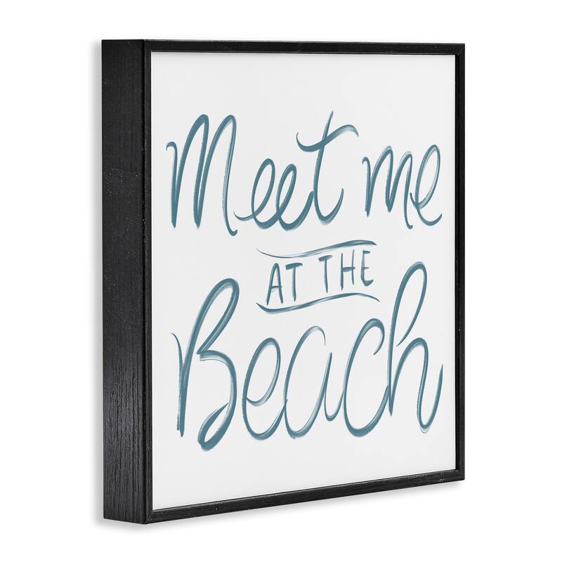 Stupell Minimal Meet At Beach Framed Giclee Art Design By SunDance Group