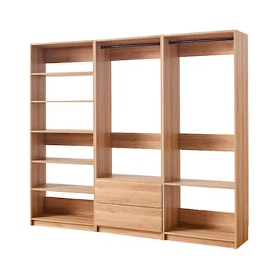 Prosper Freestanding Walk in Wood Closet System - 83" H x 94.2" W x 15.7" D