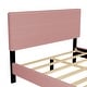 preview thumbnail 6 of 7, 2 Pieces Bedroom Sets Queen Size Upholstered Bed Frame with Storage Ottoman,Pink
