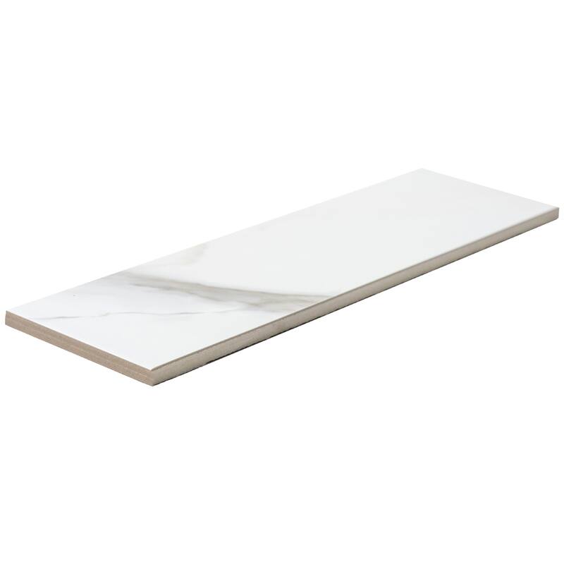 The Tile Life Chronos 4x13 White/ Gold Porcelain Floor & Wall Tile