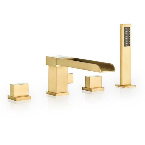 Altair Nairn Deck-Mount Roman Waterfall Tub Filler with Handshower