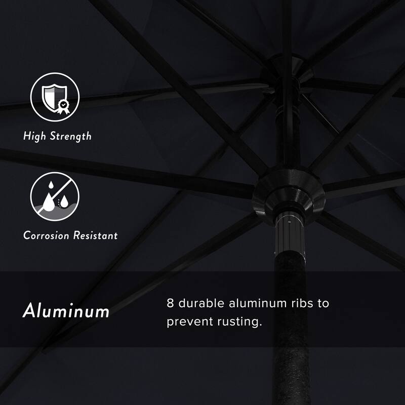California Umbrella 11-Foot Round Aluminum, Crank Open Collar Tilt Patio Umbrella, Sunbrella Fabric