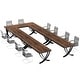 preview thumbnail 37 of 49, 6.5FT Conference Meeting Seminar Business Table Set for 16-20 Person (Set of 6)