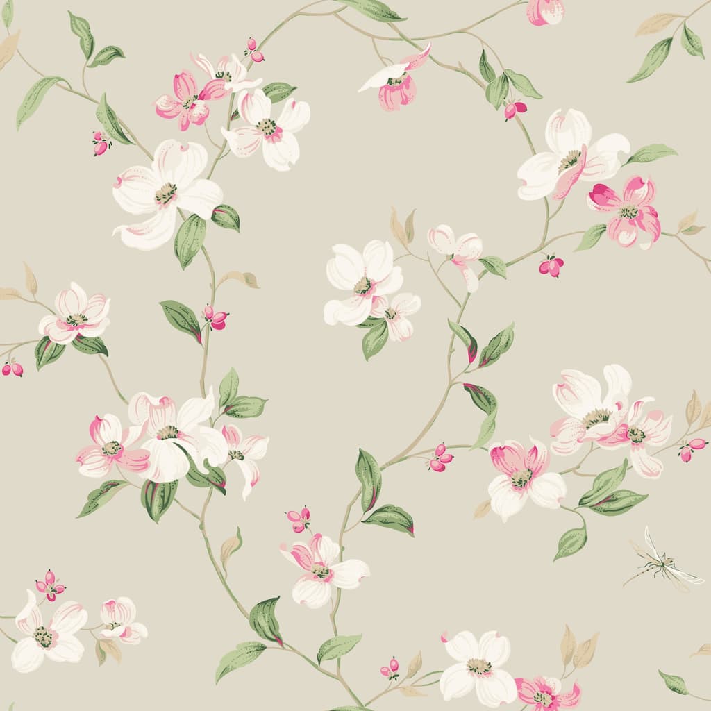 York Wallcoverings Dogwood Taupe Wallpaper