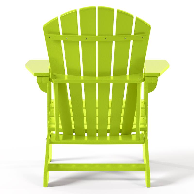 Altura Classic Outdoor Eco-Friendly All Weather Adirondack Chair with Ottoman (2-Piece Set)