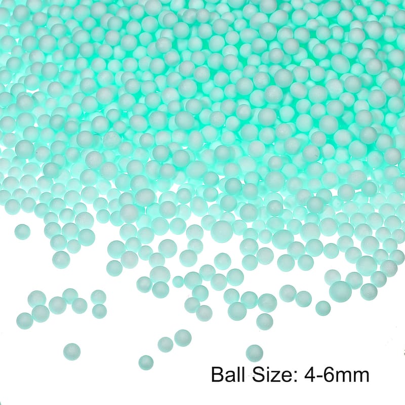 Foam Beads Foam Balls for DIY Craft Decoration, 1 Pack Approx 8000pcs - Green - 4-6mm