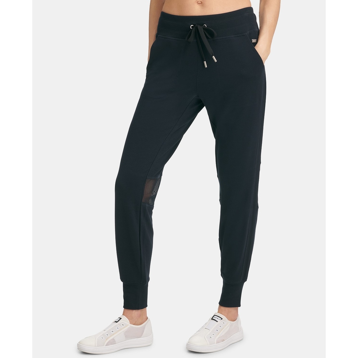 black cropped joggers womens