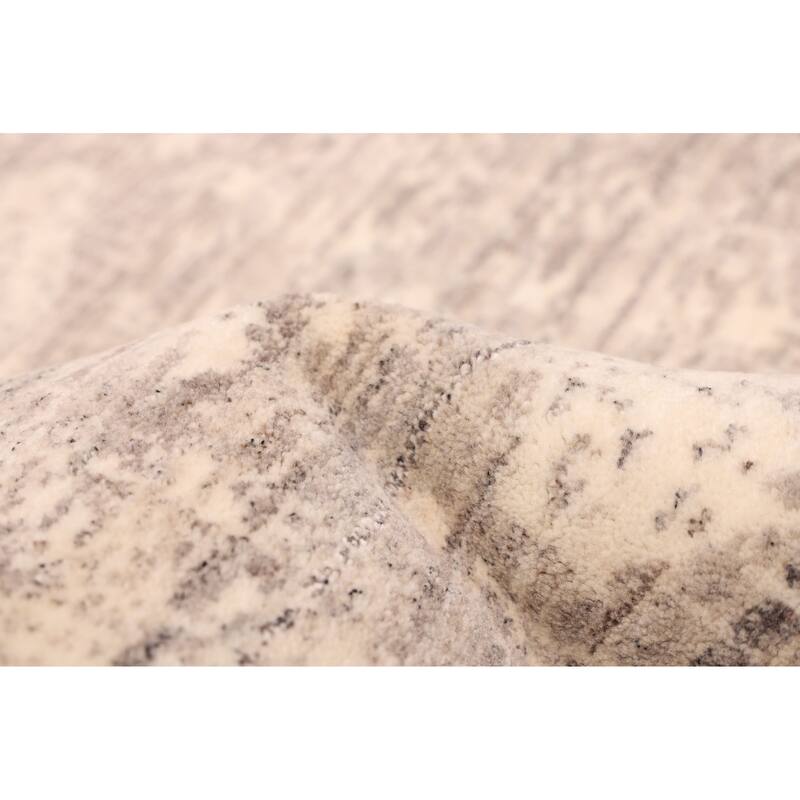 ECARPETGALLERY Hand Loomed Elysian Grey Wool Rug - 8'0 x 9'11