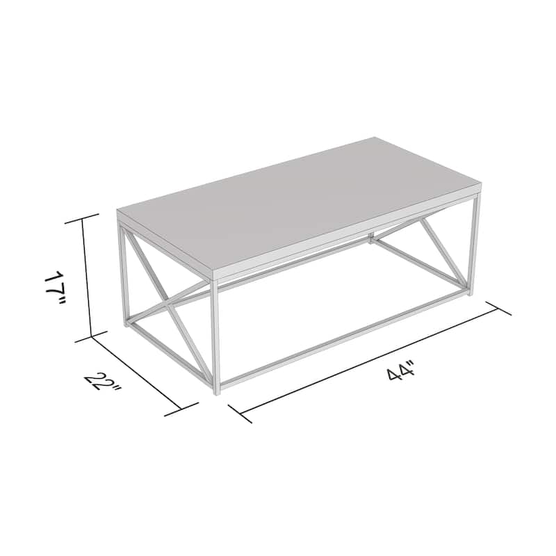 Coffee Table 44L Brown Reclaimed Wood Black Metal - 44' x 22' x 17'