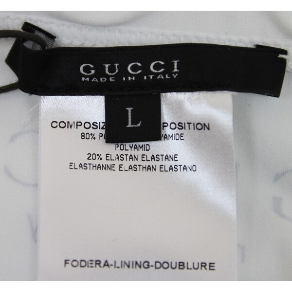 white gucci swim trunks