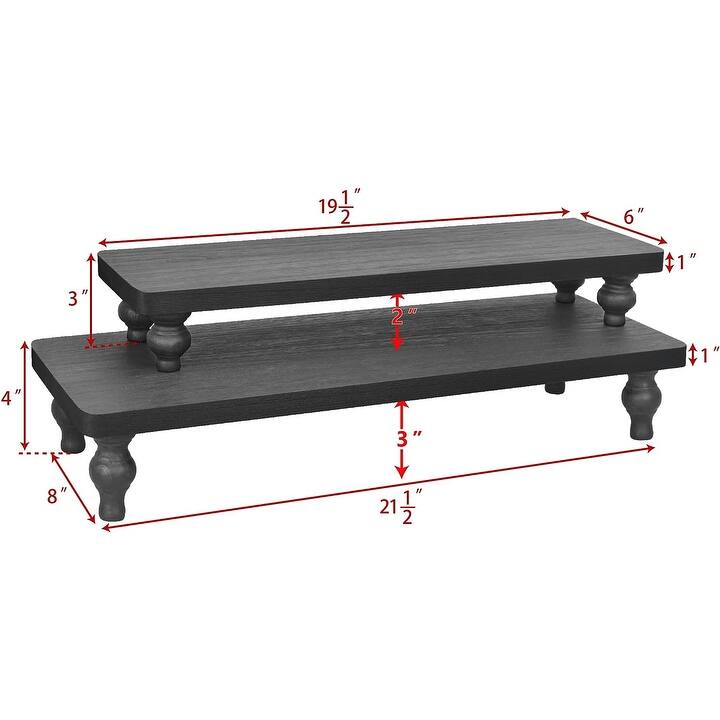 2 Pcs Set Wooden Display Riser - S