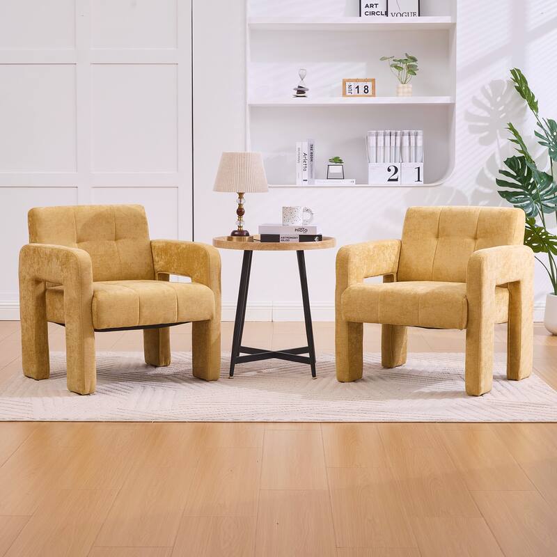 Modern Minimalist Casual Single Armchair Living Room, Bedroom, Office Area Upholstered Chair Comfortable Padded Armchair