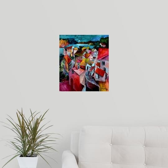 "Mediterranean Evenings" Poster Print - Multi
