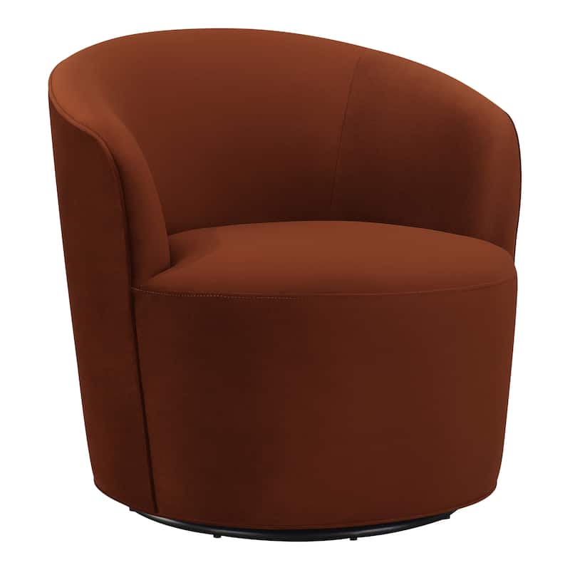 Resnick Burnt Orange Upholstery Swivel Chair
