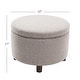 preview thumbnail 29 of 35, WOVENBYRD Large Round Storage Ottoman, Lift Off Lid