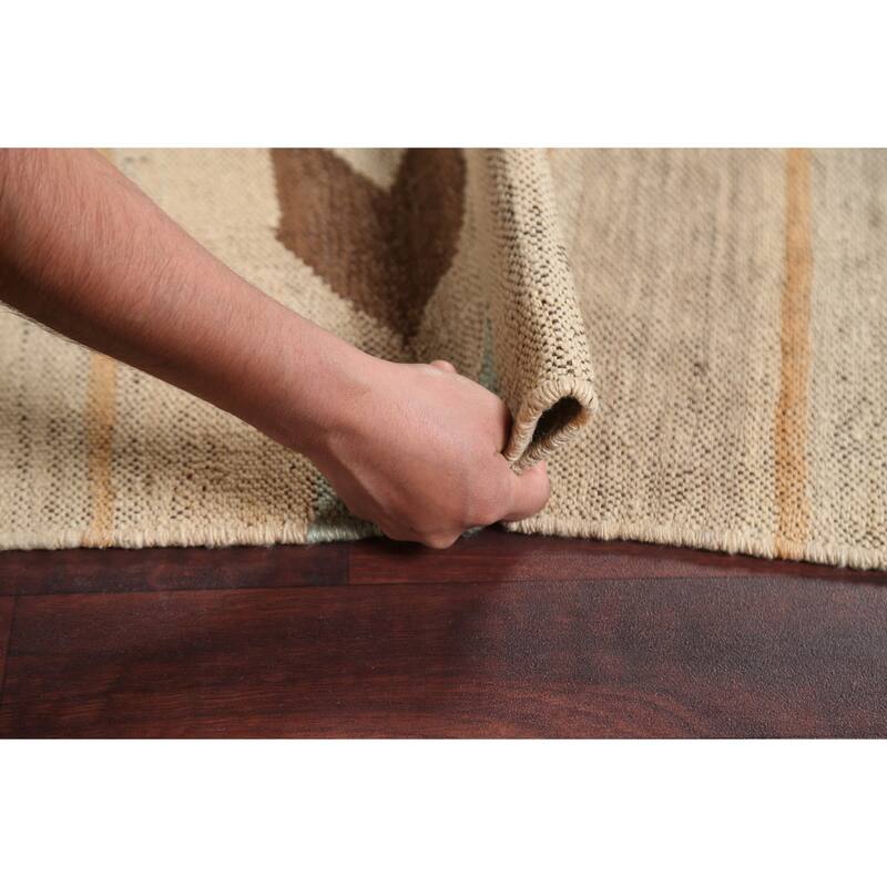 Natural Dye Kilim Geometric Tribal Oriental Area Rug Wool Flat-woven - 6'6" x 8'1"