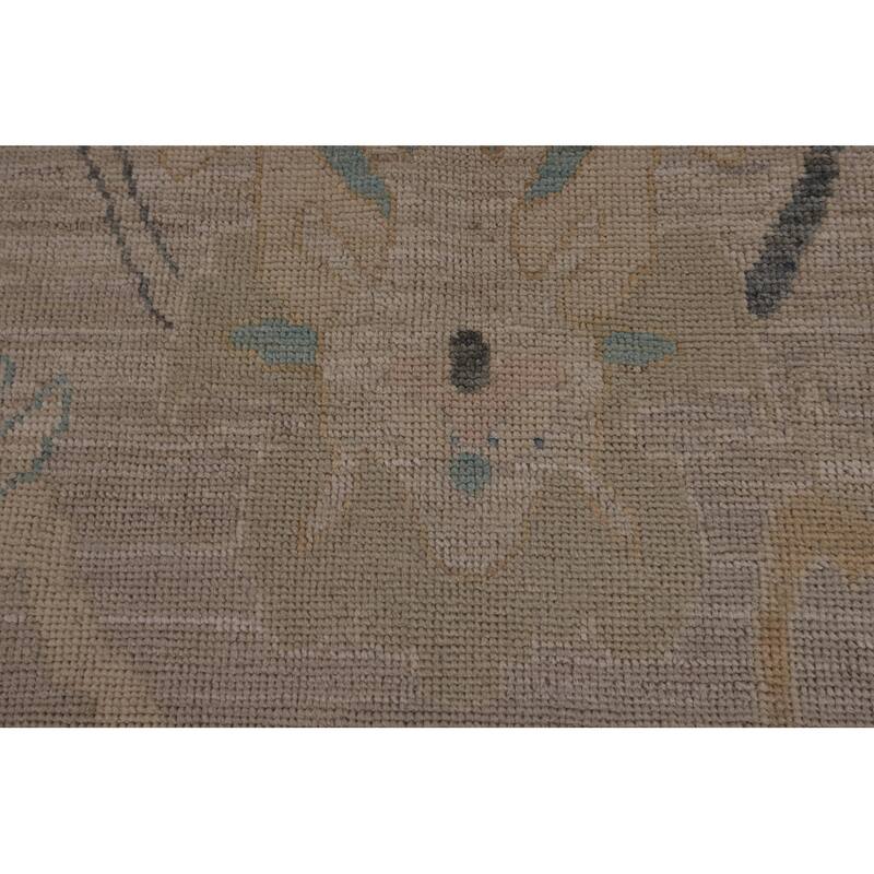Vegetable Dye Oushak Oriental Area Rug Hand-Knotted Wool Carpet - 8'5"x 10'0"