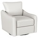 preview thumbnail 2 of 23, Madia Upholstered Sloped Arm Swivel Glider Chair Vanilla